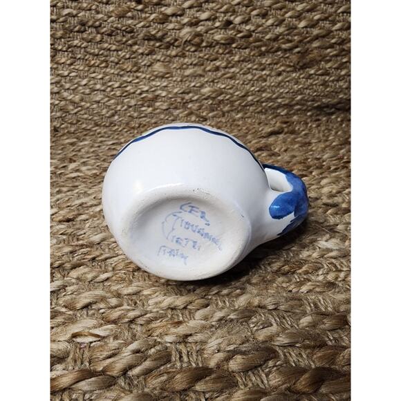 Vintage Pottery Hand Painted Rooster Pitcher Set Italy GIOVANNI VIETRI The Ants - Picture 10 of 16